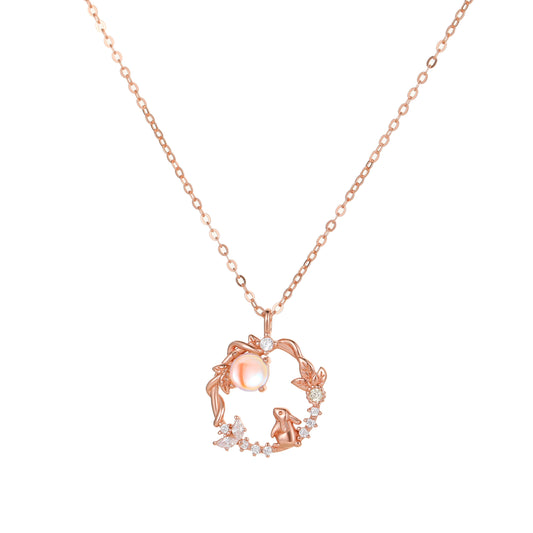 Moon Rabbit Gazing Necklace