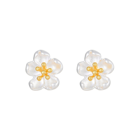 Peach Blossom & Golden Stamen Studs