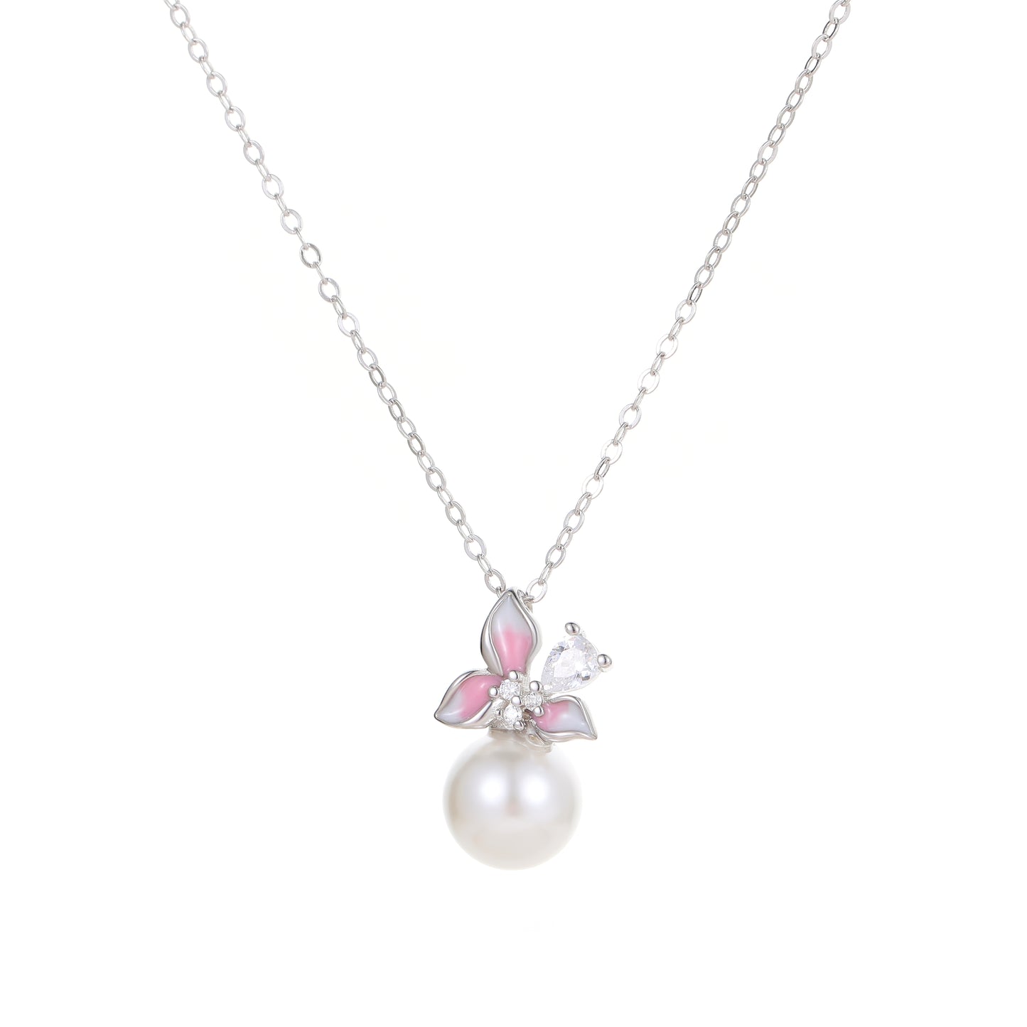 Magnolia & Pearl Necklace