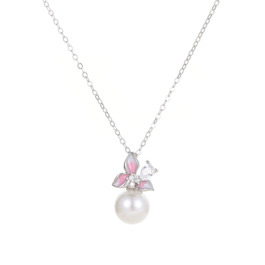 Magnolia & Pearl Necklace