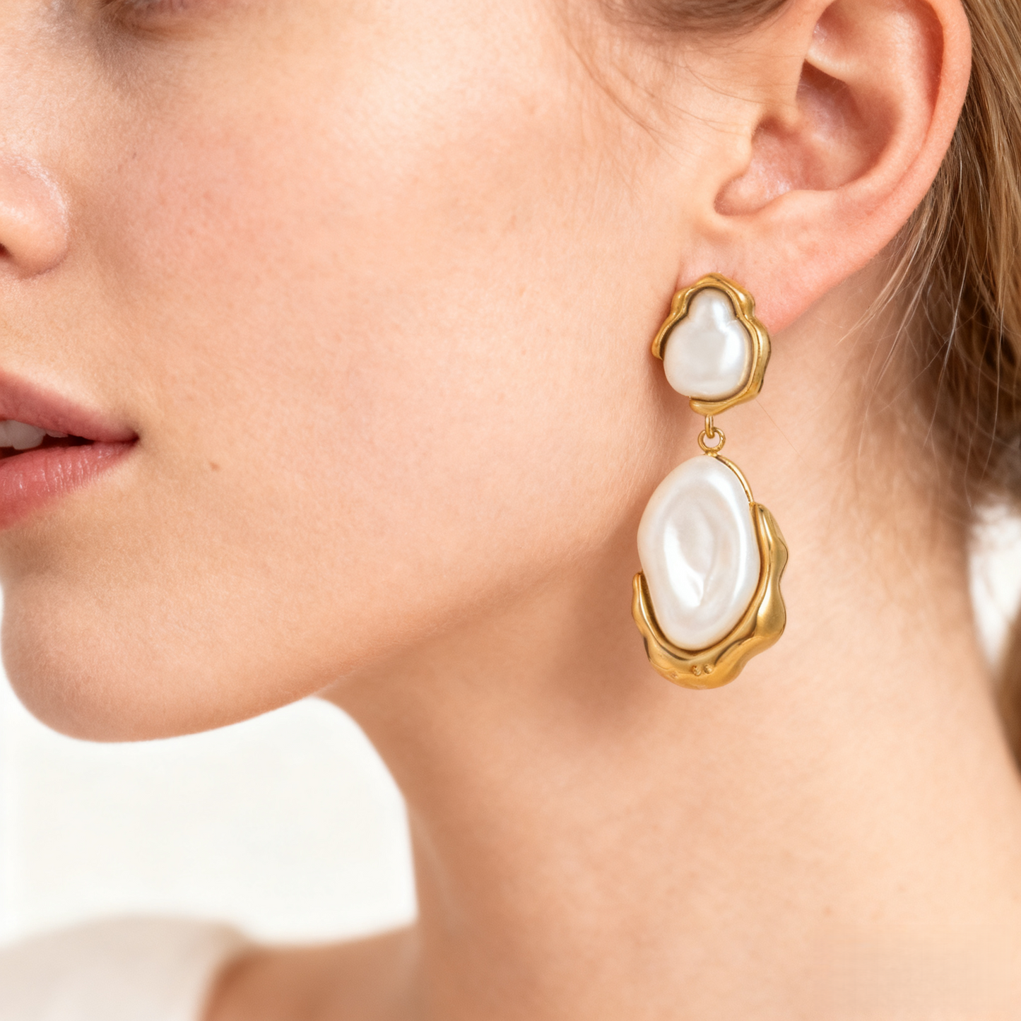 Pearl Elegance – The Auspicious Wholeness Earrings
