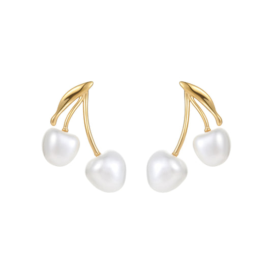 Pearl-Cherry Auspice – The Eastern Fullness Earrings