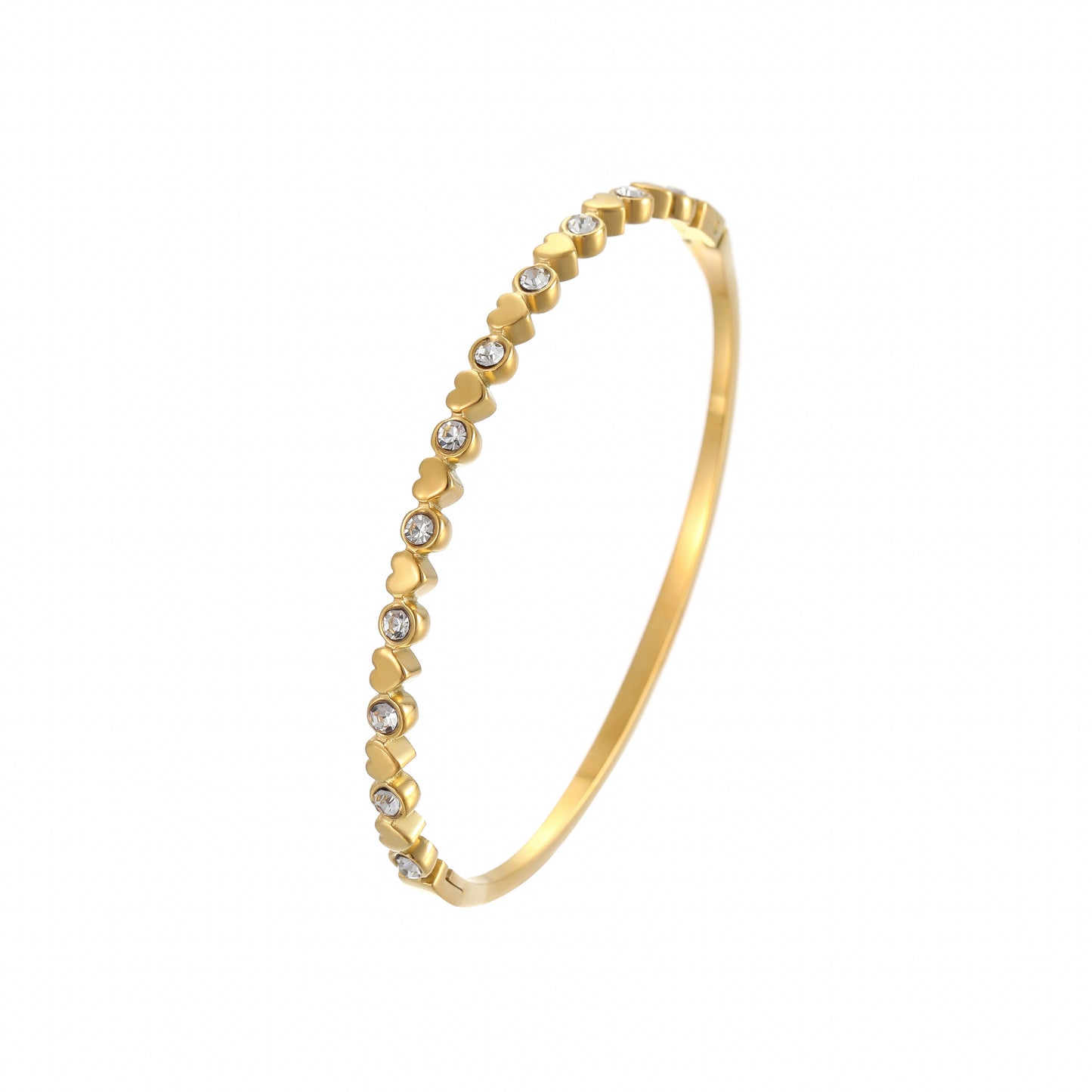 Auspicious Celestial & Heart Diamond Heart Bangle