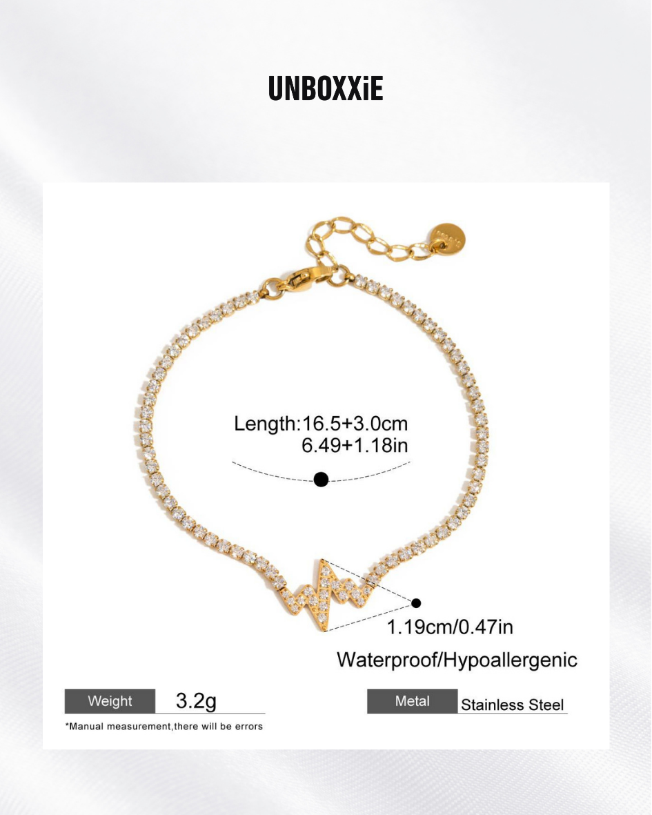 Luminous Hearts – Auspicious Heartbeat Zircon Bracelet