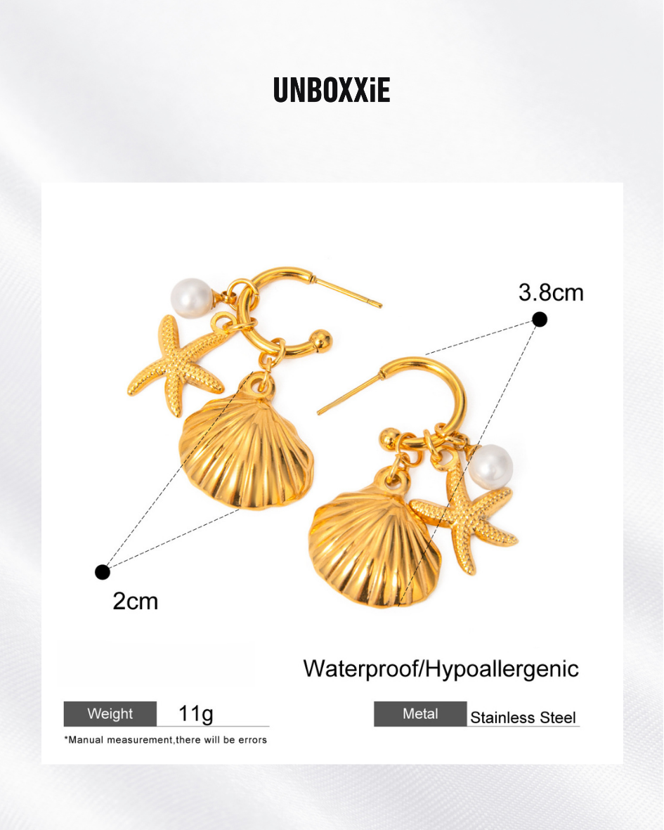 Ocean Auspice – The Seaside Blessing Earrings