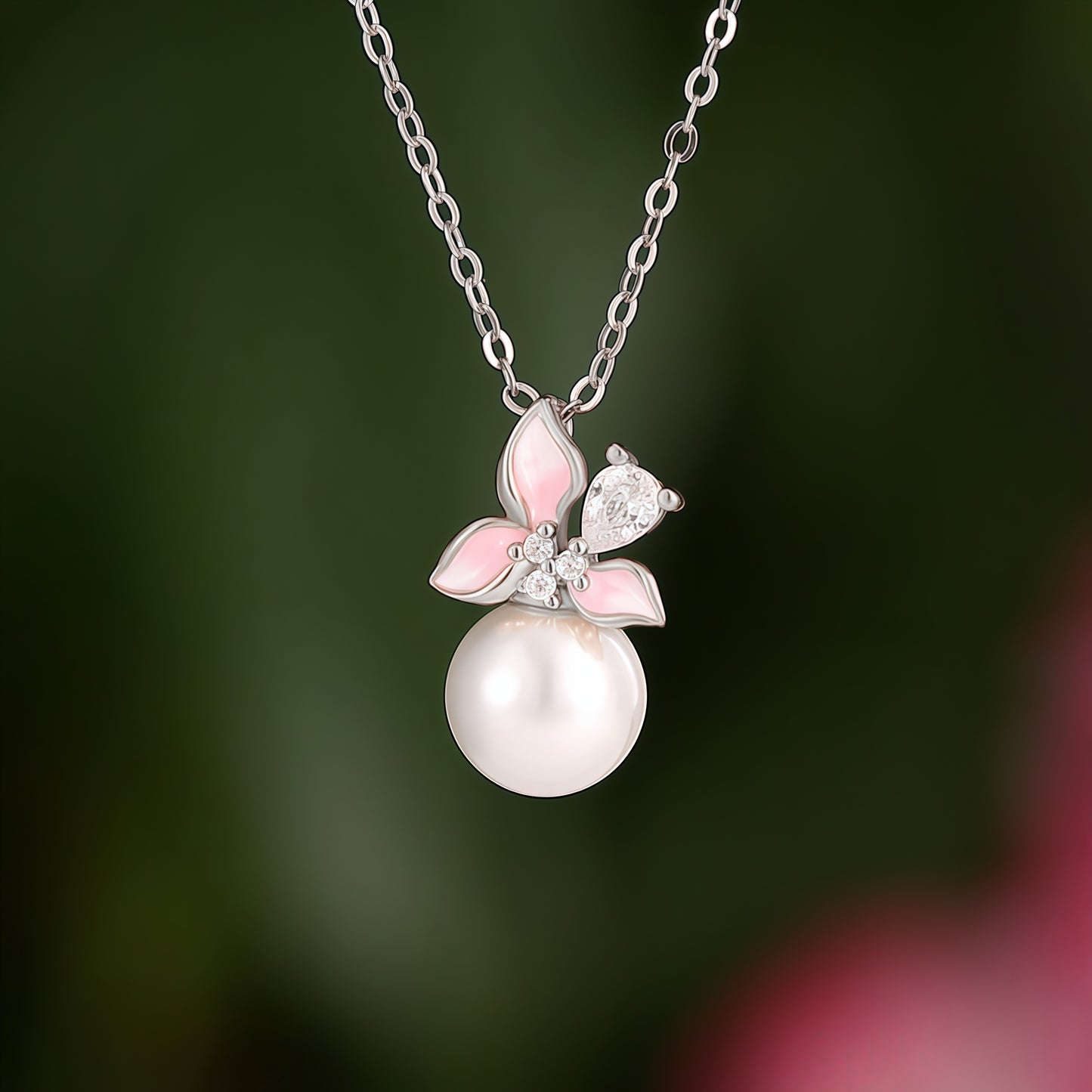 Magnolia & Pearl Necklace