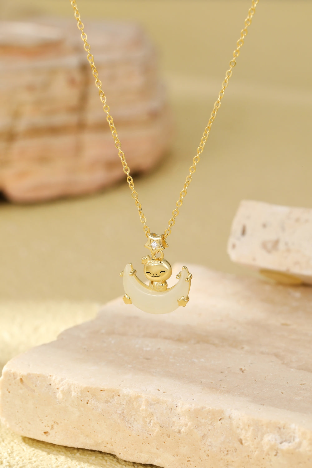 Moon Boat & Playful Snake Necklace
