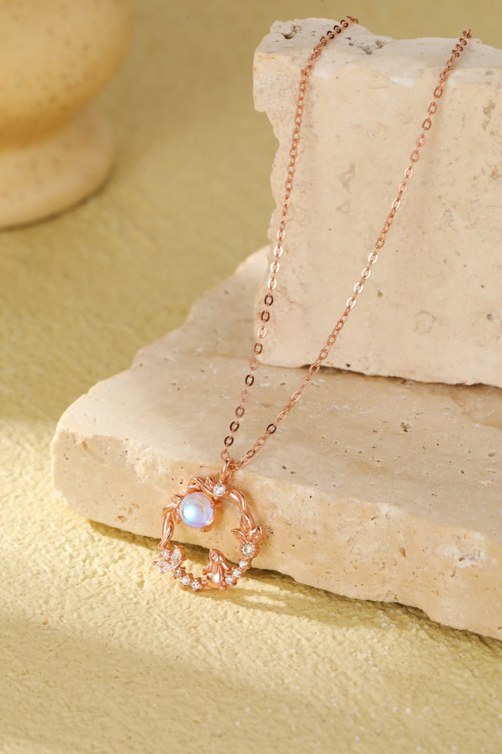 Moon Rabbit Gazing Necklace