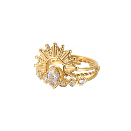 Auspicious Radiance Celestial Sunburst Ring