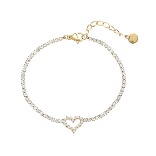 Luminous Hearts – Auspicious Open Heart Zircon Bracelet