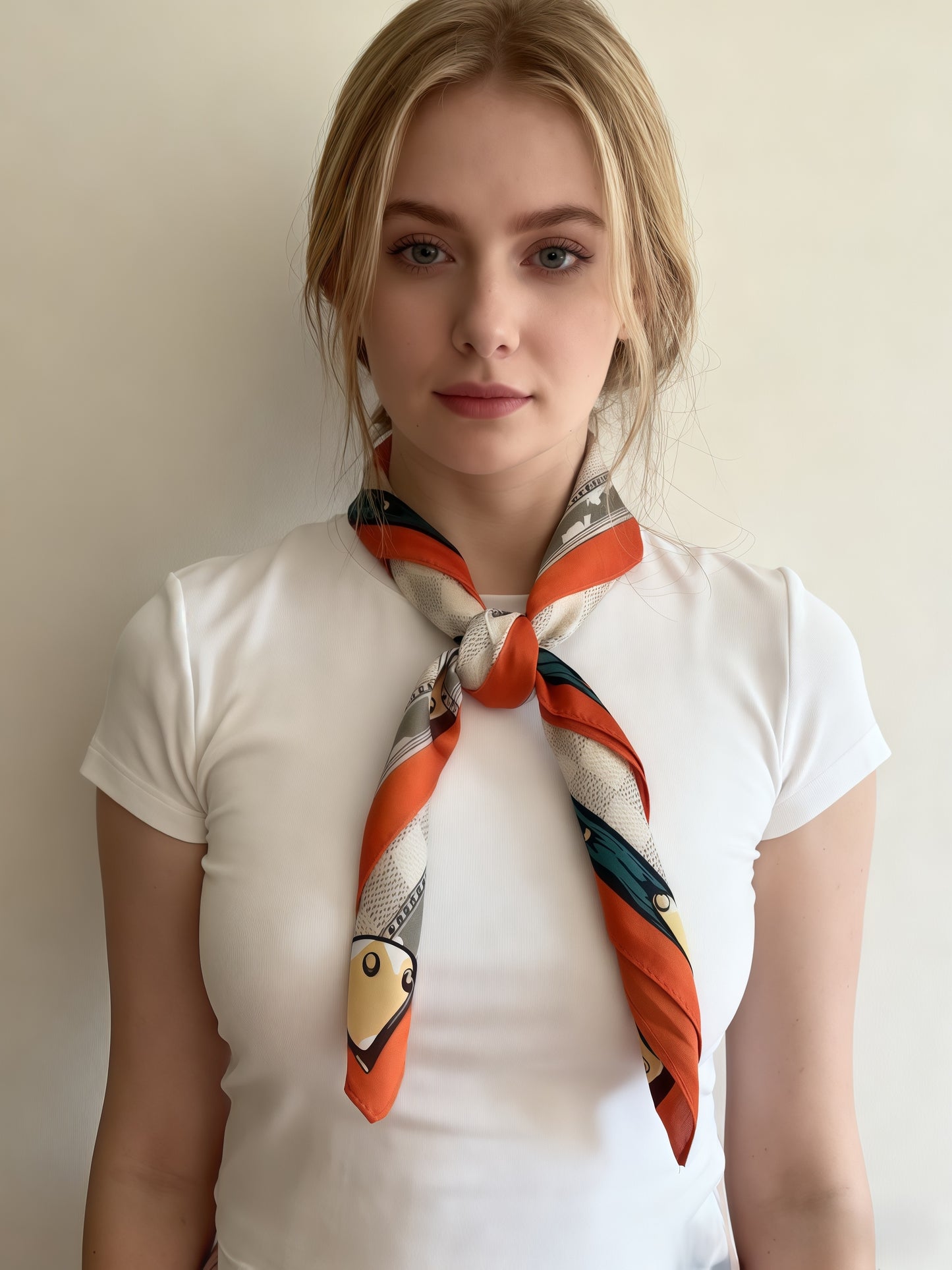 Checker & Trunk Silhouette Scarf