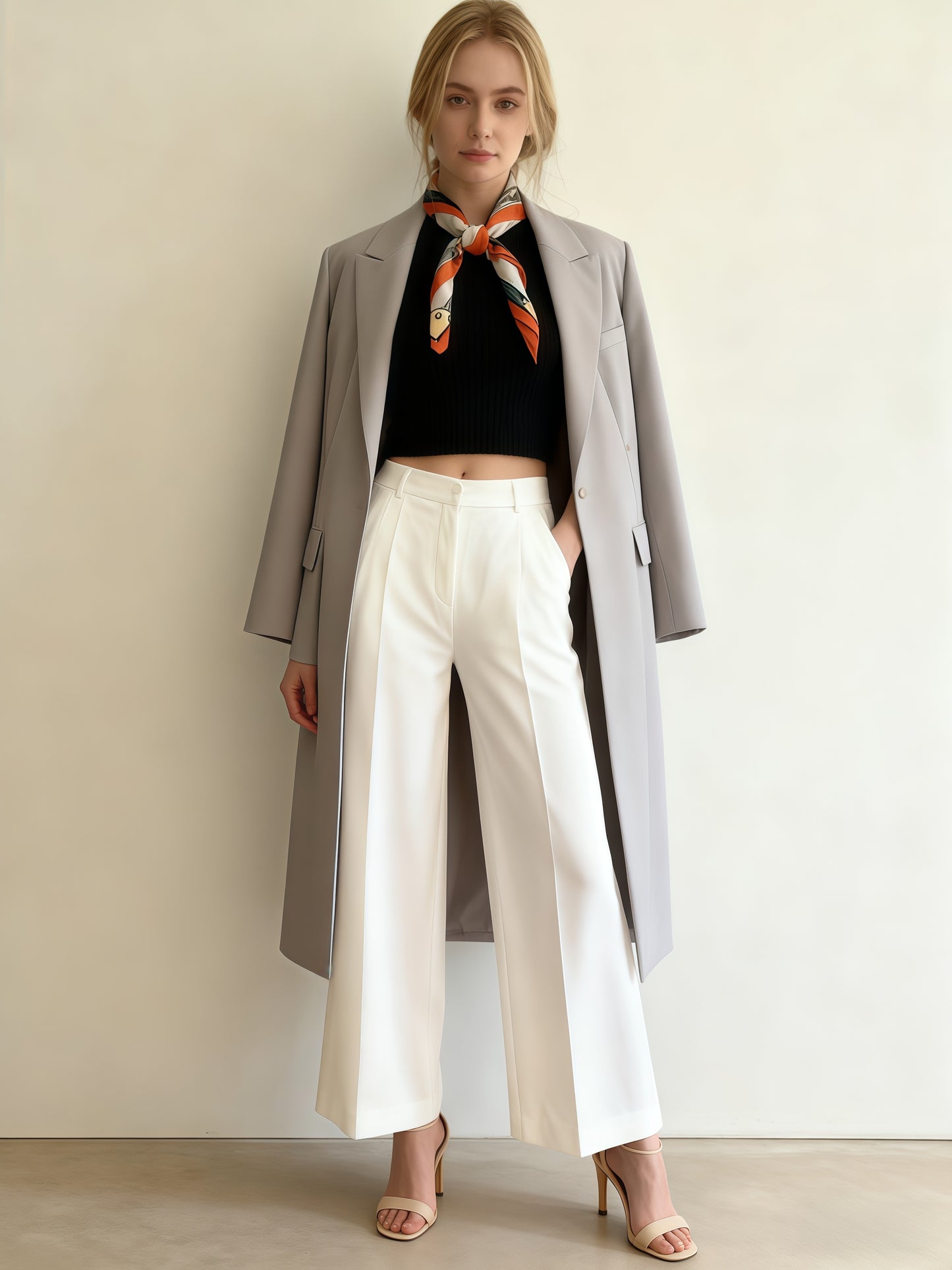 Checker & Trunk Silhouette Scarf